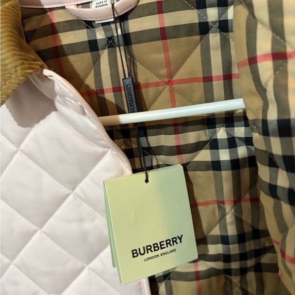 Burberry Kids Light Pink Quilted Puffer Jacket - Picture 6 of 10